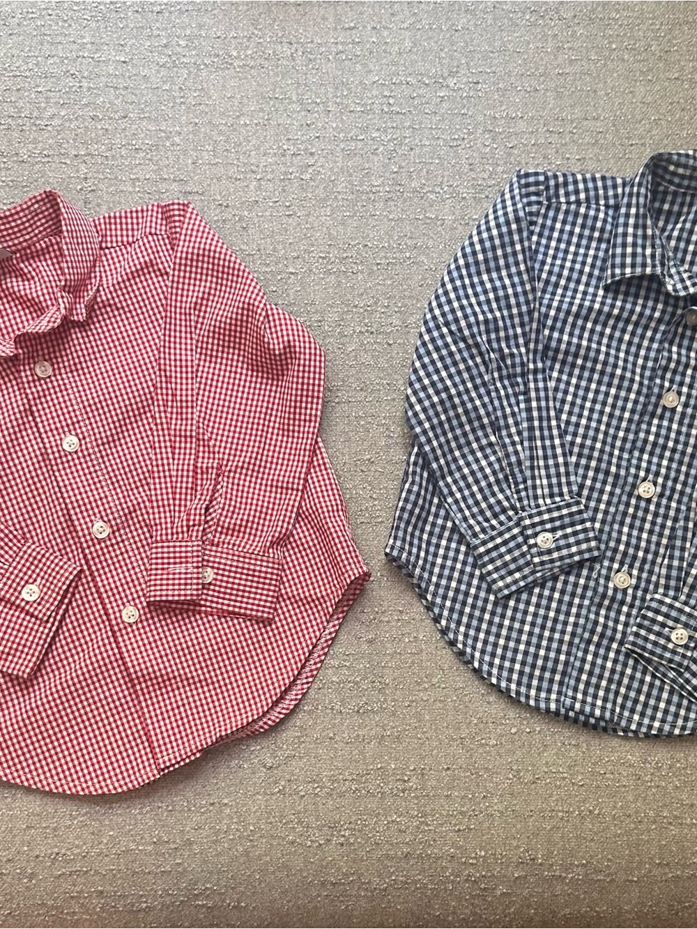 Class Club Red and Blue Gingham Button-Down Shirts